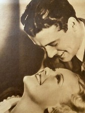 Sonja Henie, Richard Greene, Full Page Vintage Pinup