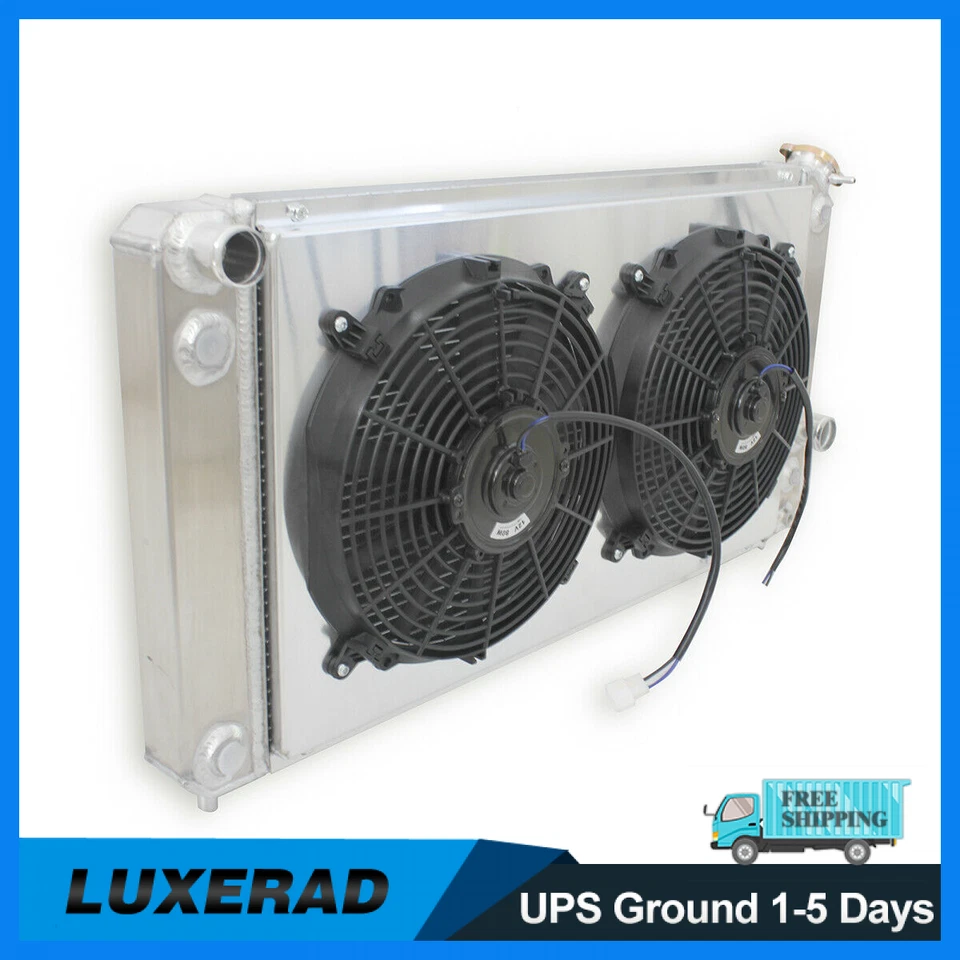 Radiador de 3 filas para Chevy S10/S-10 LS 1986-2005 2000 intercambiable Blazer V8 con ventilador de cubierta Foto 2 de 4