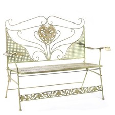 Panca da giardino antica in metallo parco giardino panca vintage metallo WK040445AG