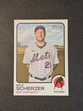 2022 Topps Heritage Max Scherzer Team / Name Color Swap Variation SP #641 