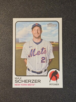 2022 Topps Heritage Max Scherzer Team / Name Color Swap Variation SP #641 