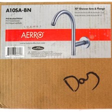 NEW Luxart A10SA-BN 10" Shower Arm and Flange in Brushed Nickel