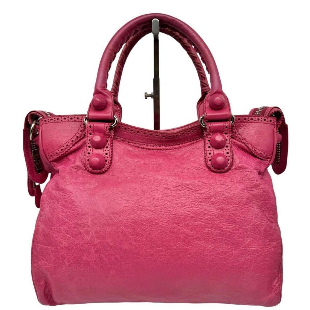 Balenciaga Giant City 2Way Handbag Pink Authentic | eBay