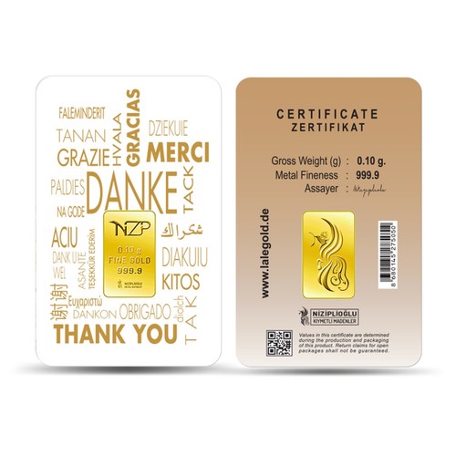 Lot of 8 Motif Gold Bar for Gift, Gift Bar 0.10 Grams 0.1g.0.1 Gram - Picture 8 of 10