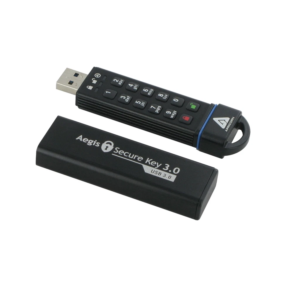 Apricorn 30GB Aegis Secure Key FIPS 140-2 Level 3 Validated 256-bit Encryptio... - Image 3 of 4