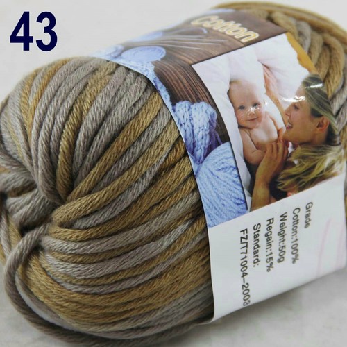 Sale New 6Skeinsx50gr Soft 100% Cotton Chunky Super Bulky Hand Knitting Yarn 43 - Picture 11 of 11