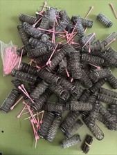76 Vintage Wire Mesh Porcupine Hair Rollers Curlers Pins Various Sizes
