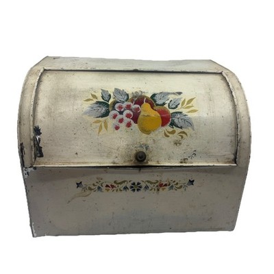 Vintage Empeco LARGE Bread and Cake Tin Bread Box White Metal Kitchen