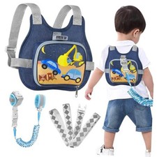 Toddler Harness Leash Reflective Anti Lost Wrist Link, Cute Car Kids