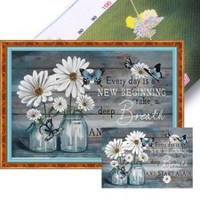 Full Embroidery cotton Thread 11CT Print Vase Cross Stitch Kit 50x33cm