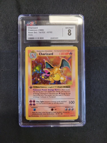 Charizard - Shadowless Holo First Edition - CGC 8 - Formerly a Beckett 9
