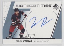 2022-23 SP Authentic Sign of the Times Neal Pionk #SOTT-NP Auto 3p5