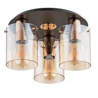 Deckenlampe 3-Flammig Flur Modern Glas Gold E27 B:36 Cm Deckenleuchte Wohnzimmer