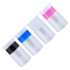 4 Pcs Refillable Empty Lotion Bottles Pump Makeup Remover Dispenser