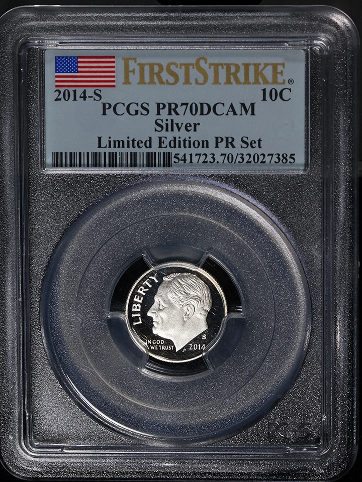 2014-S Silver Proof Roosevelt Dime Limited Edition Set PCGS PR70 DCAM 1st Strike - Image 3 of 4