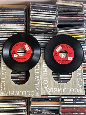 Lot Of Two Bob Dylan 45 Rpm Vinyl Record 7 Inch Singles Like A Rolling Stone