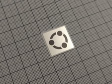 5 x Silver  Black Ubuntu Linux New Logo Stickers For The Computer Case