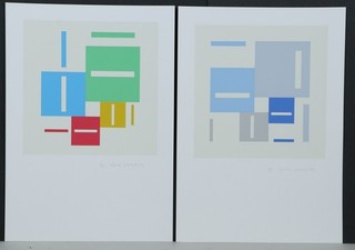 Karl Duschk (1947 2011) 2 x Geometric Compositions Printmaking 6/24