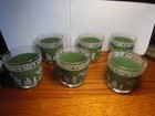 (6)  Jeannette Glass Green Hellenic  Old Fashioned . 3 1/4" in VGC NICE — photo 5
