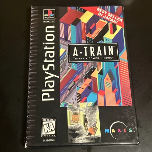 A-Train (Sony PlayStation 1, 1996) PS1 LONG BOX Complete 