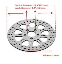 11.5 Front Brake Rotor for Harley Heritage Softail Custom Fatboy FLSTF 1984-1999