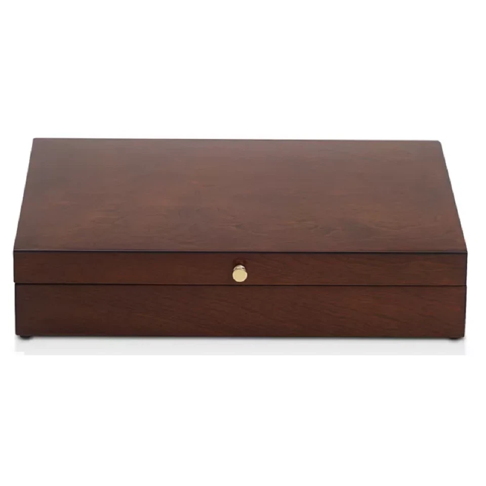 Reed & Barton Eureka Mahogany / Brown Flatware Storage Chest - Image 2 of 4