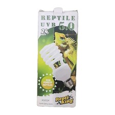 UVB 5.0 Reptile Light Bulb 24W Compact Fluorescent 2-Pack Standard Socket NEW