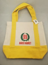 99 Ranch Canvas Mini Tote Bag (Yellow) not trader joes