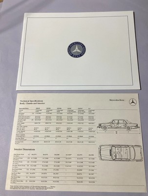 1979 MERCEDES BENZ CAR DEALER SALES BROCHURE CATALOG +  TECHNICAL SPECIFICATIONS