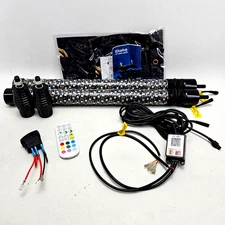 2PCS 2FT Fat Whip Lights for UTV ATV w/ Spring Base Led Fatty Whip Light, Remote