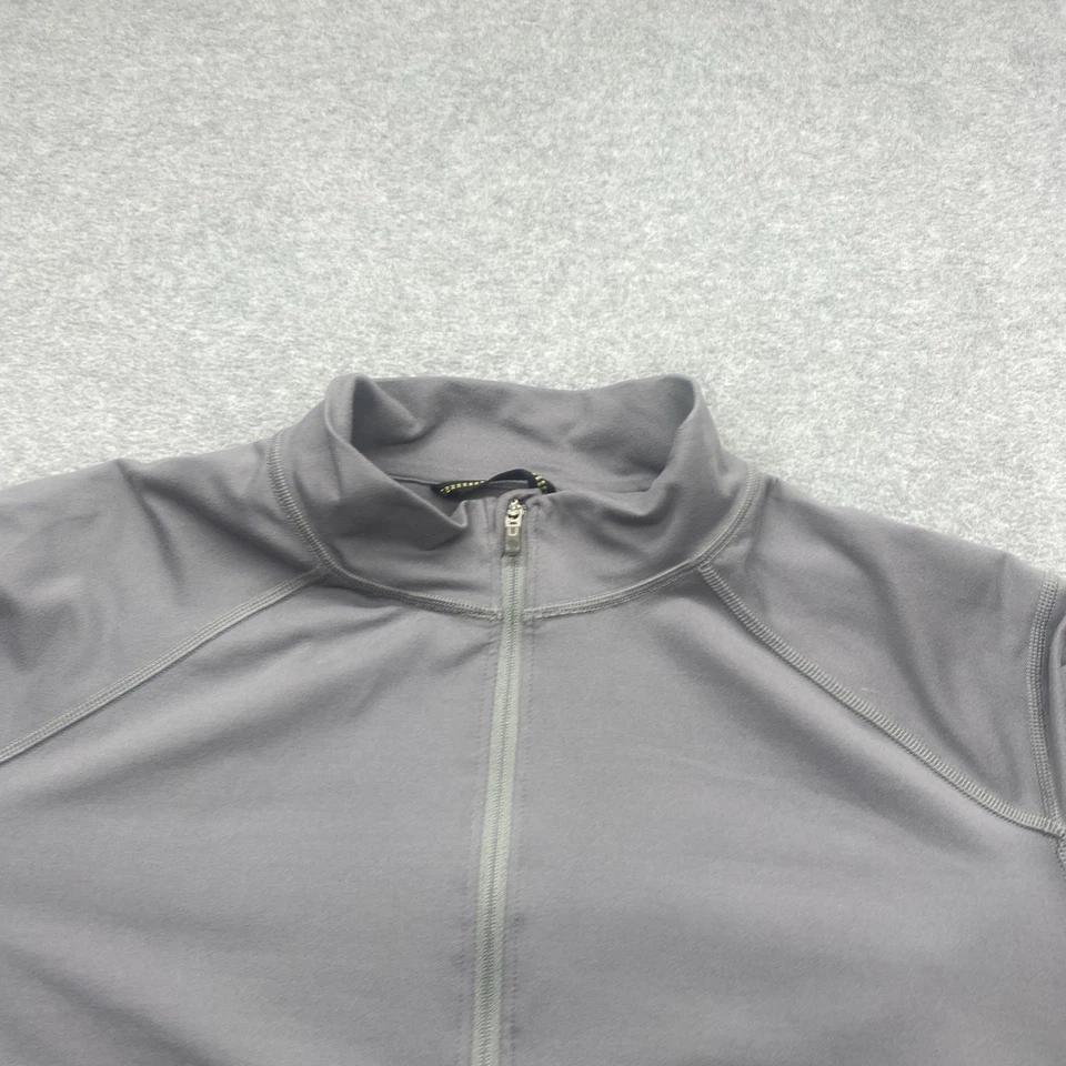 Camisa de sol Mountain Hardware para hombre grande 1/4 cremallera manga larga gris cuello falso senderismo Foto 4 de 4