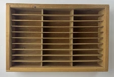 Vintage Napa Valley Box Co Cassette tape Rack 30 Slot Wall Storage Wood Holder