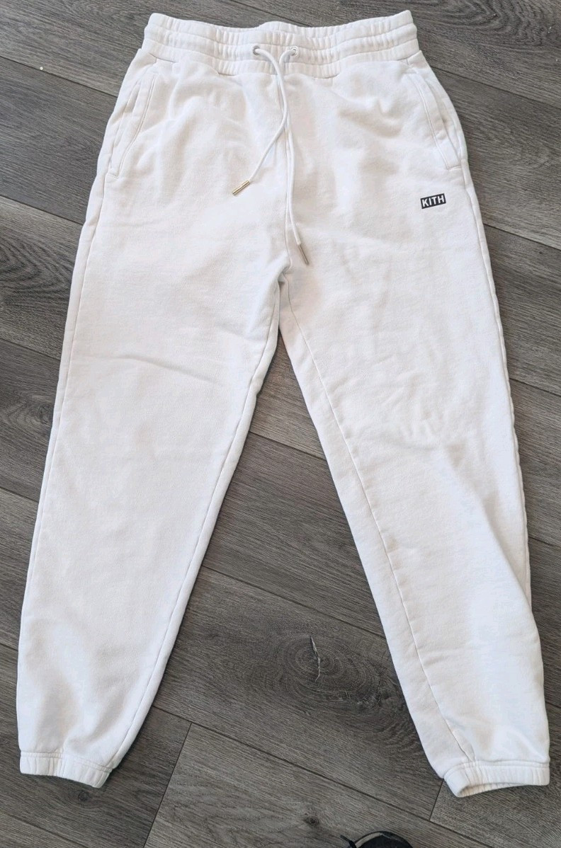 Kith Jogger Sweatpants Men’s S White Pockets Athleisure Sports Preppy Outdoor