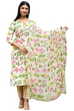GoSriKi Women's Rayon Blend Straight Printed Kurta with Pant  Dupatta
