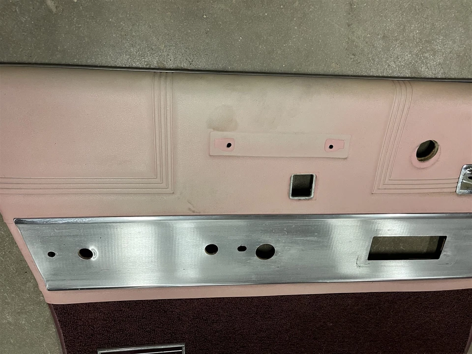 1961 Cadillac Series 62 Door Panel Set 4-door OEM Pink 61 - Image 4 of 4