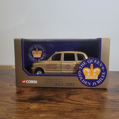 Corgi Toys 1:36 The Queen's Golden Jubilee 2002 London Taxi Model Car (In Box)