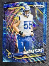 2025 Panini Prizm Braden Fiske Blue Wave Prizm /230 #144