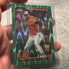 2024 Topps Chrome Green RayWave Refractor /99 Yennier Cano #130 Rookie Cup