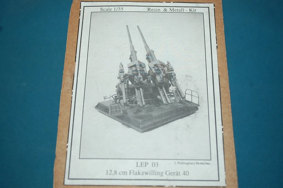 J. Peddinghaus Zinnfiguren LEP 03 - 12,8 cm Flakzwilling Gerat 40 scala 1/35 - Immagine 2 di 2