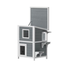 i.Pet Rabbit Hutch Cat House Outdoor Wooden Shelter Condo Small Dog Enclosure