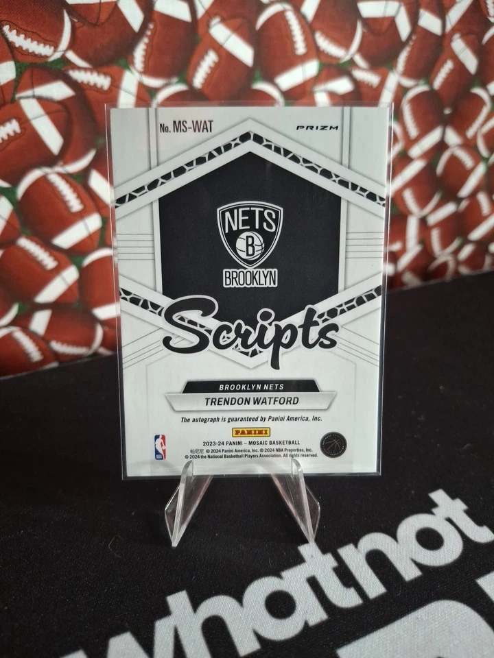 🔥 TRENDON WATFORD 2023-24 Panini Mosaic - Scripts #MS-WAT (AU) (NETS) 🔥 - Image 2 of 2