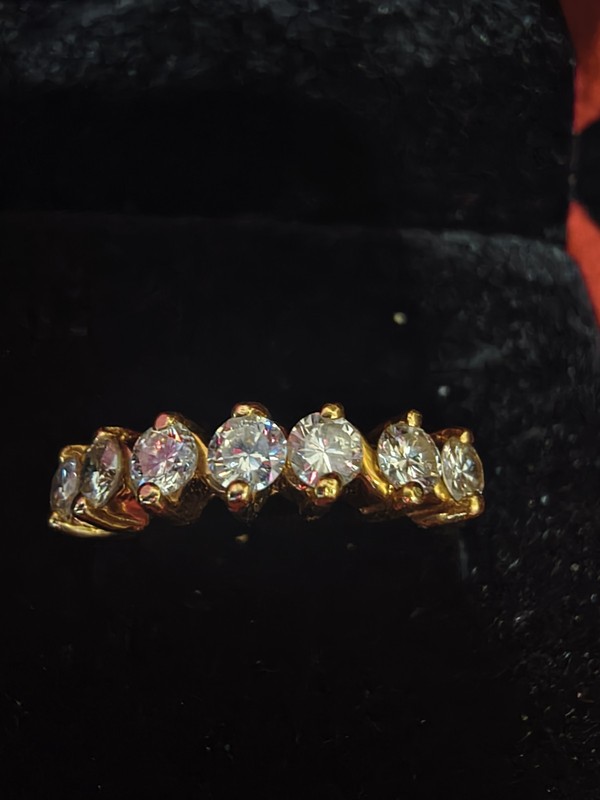 Women's Estate Natural Diamond 14K Gold Ring 6.5