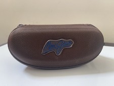 Maui Jim Brown Semi-Hard Sunglasses Case with Clip Zippered