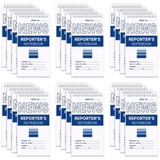 24 pcs Reporters Notebook Bound Spiral Pocket Notepad 4 X 8 Inches Reporters Pad