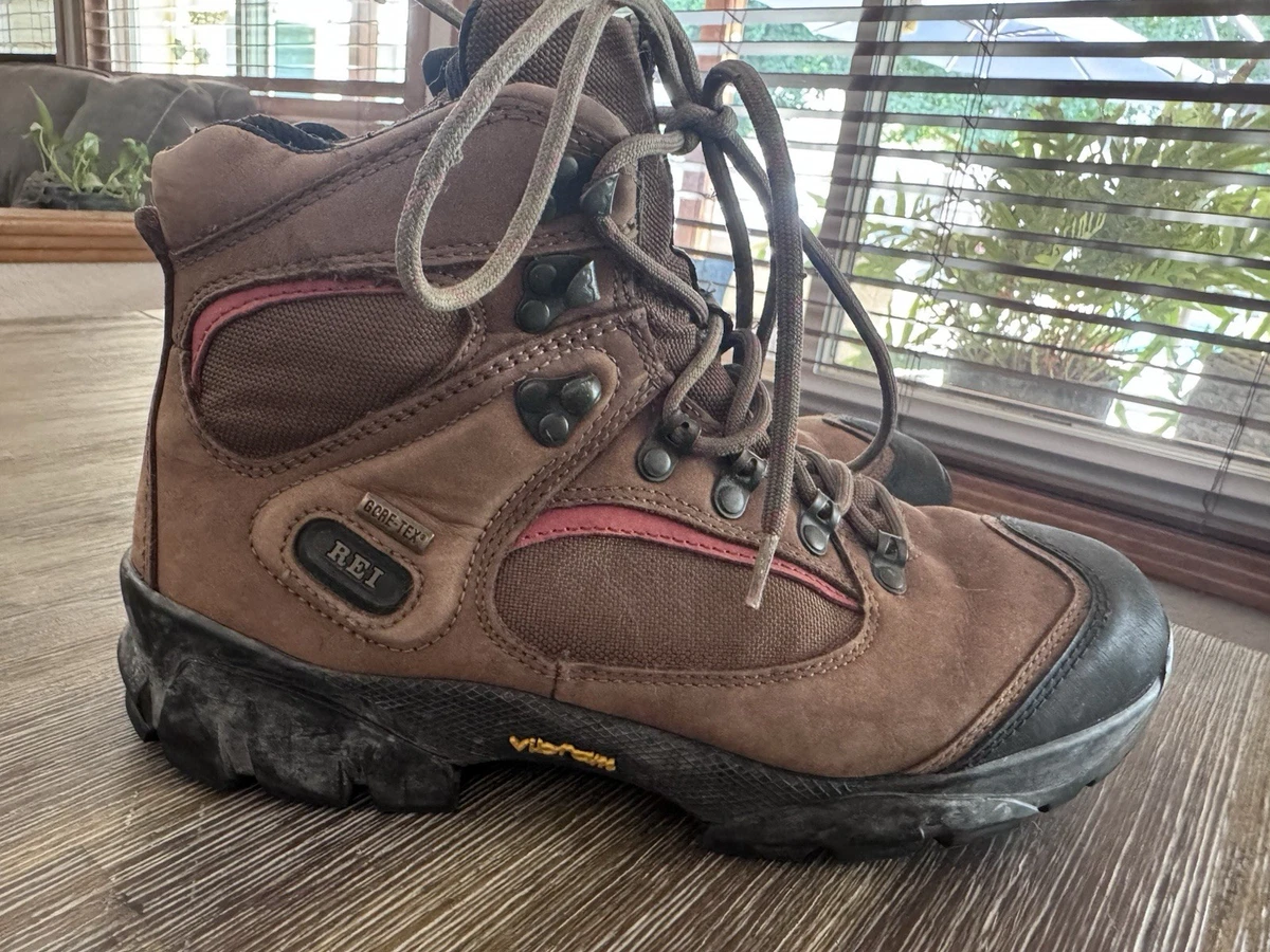 REI Monarch II GTX Hiking Boots Men 9.5 Brown Good Waterproof Vibram 552333 REI Hiking Shoes & Boots for sale | eBay main image 3