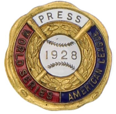 1928 American League World Series Press Pin Ebay 