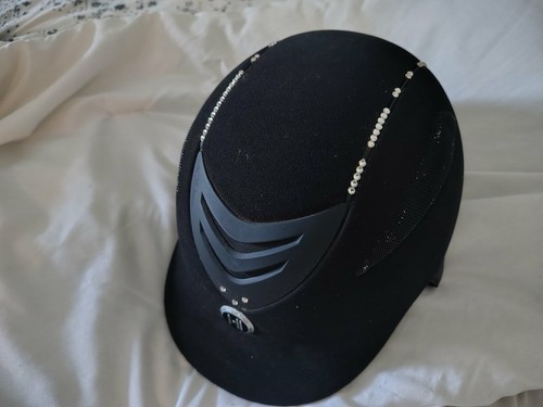One K Black Defender Helmet with Swarovski Crystals