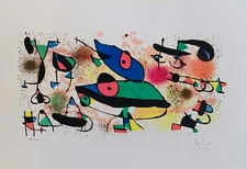 Joan Miro SCULPTURES II Facsimile Signed Limited Edition Giclee Art 12" x 16"