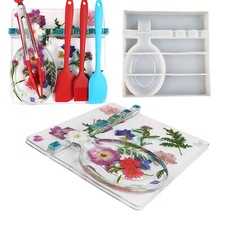 Epoxy Resin Silicone Molds Spoon Storage Rack Tray Mould Casting Making Craft