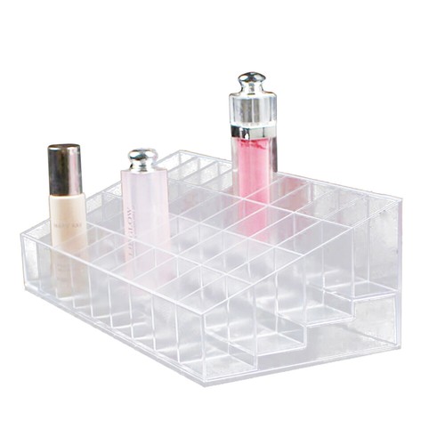 Cosmetic Rack Lipstick Organizer Holder Makeup Display Case Clear